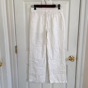 NWOT, Love Tree White Linen Pant, Size M